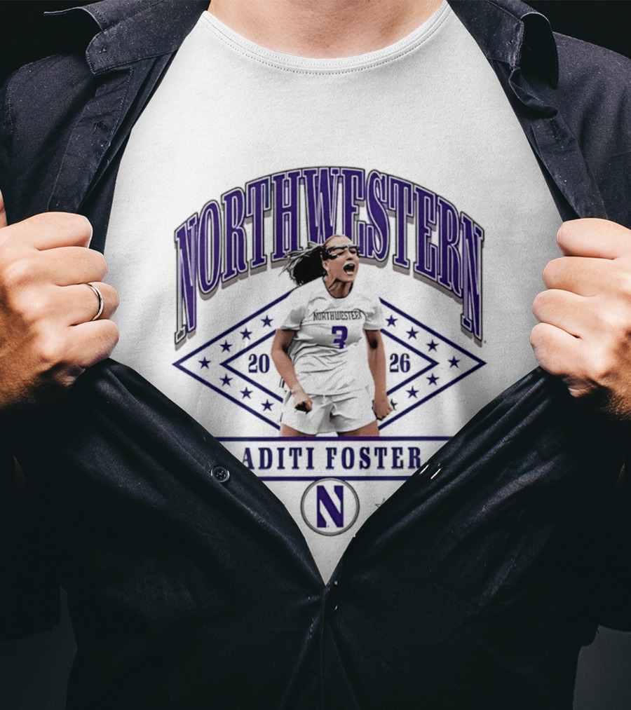 Northwestern 2026 Aditi Foster Women's Lacrosse T-Shirt
