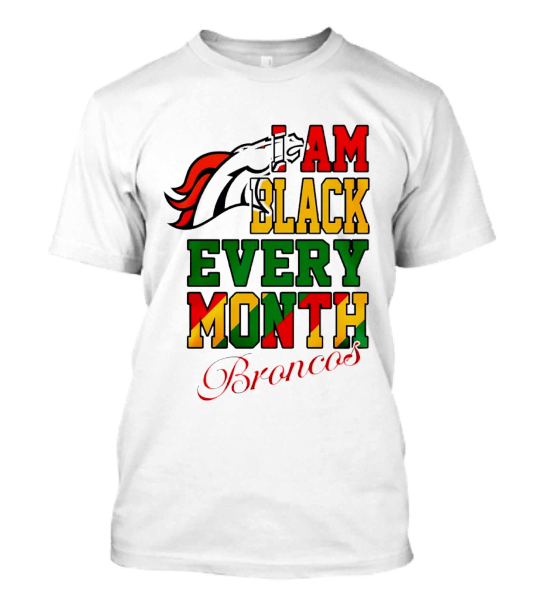 Denver Broncos I Am Black Every Month Broncos T-Shirt