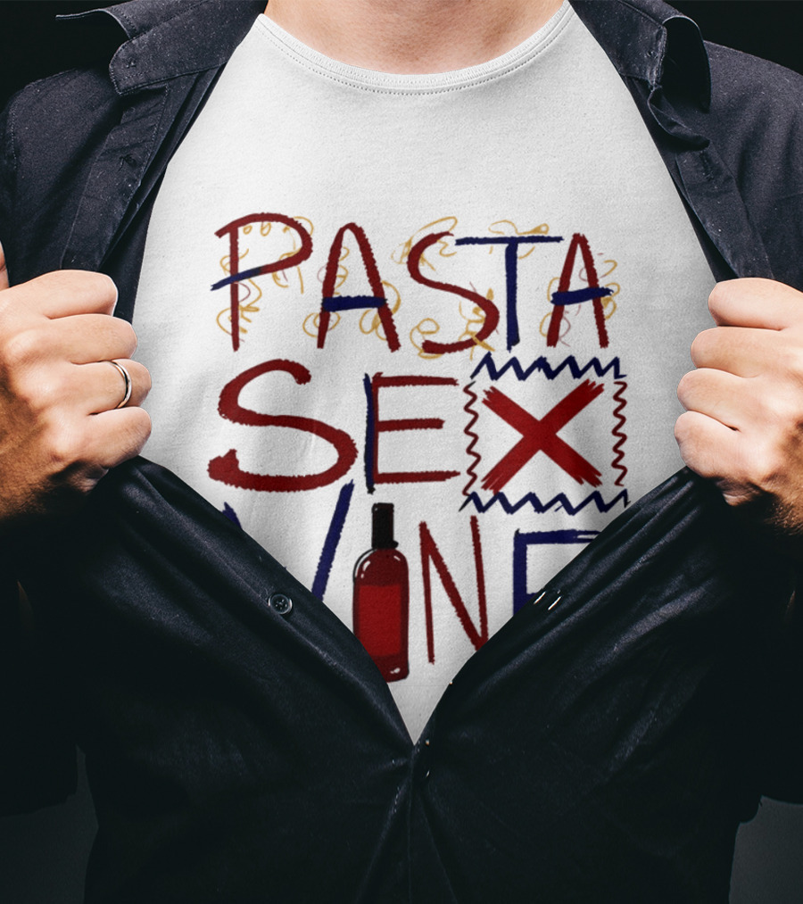 Pasta Sex Wine Bottle T-Shirt