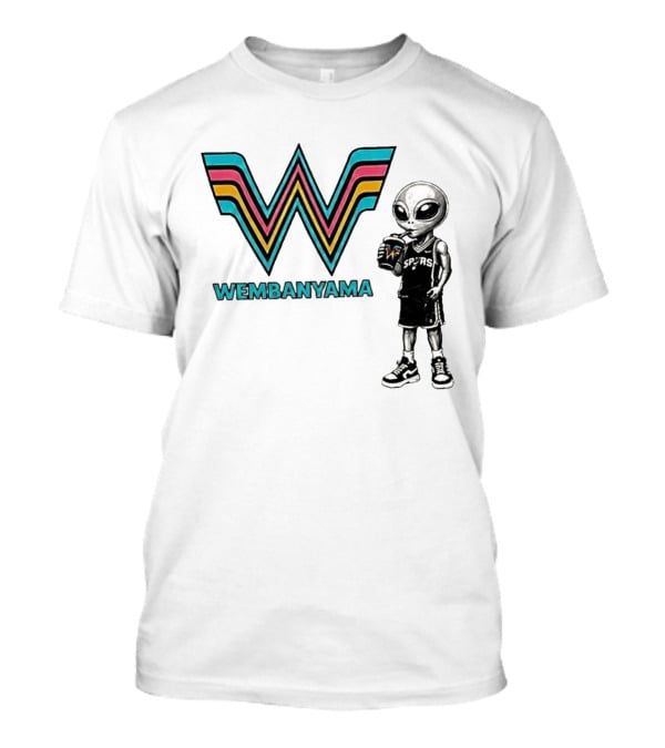 San Antonio Spurs Wembanyama Alien Drinking Spurs T-Shirt