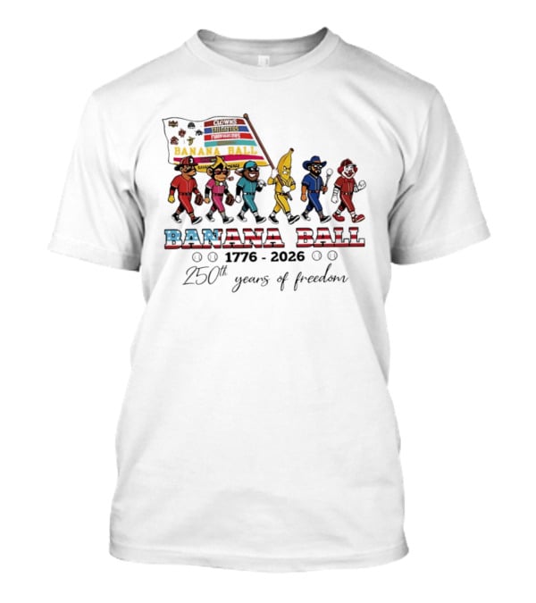 Savannah Bananas Baseball Banana Ball Parade 1776 2026 Celebrating 250th Years Of Freedom T-Shirt