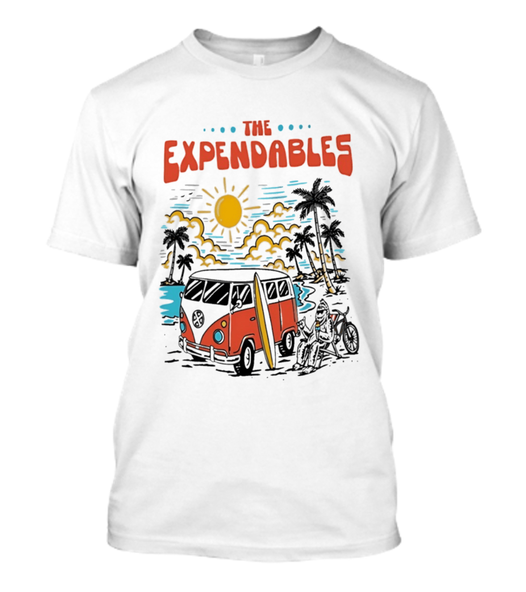 The Expendables Santa Cruz Surf Van Beach Sunset Scene 2026 T-Shirt