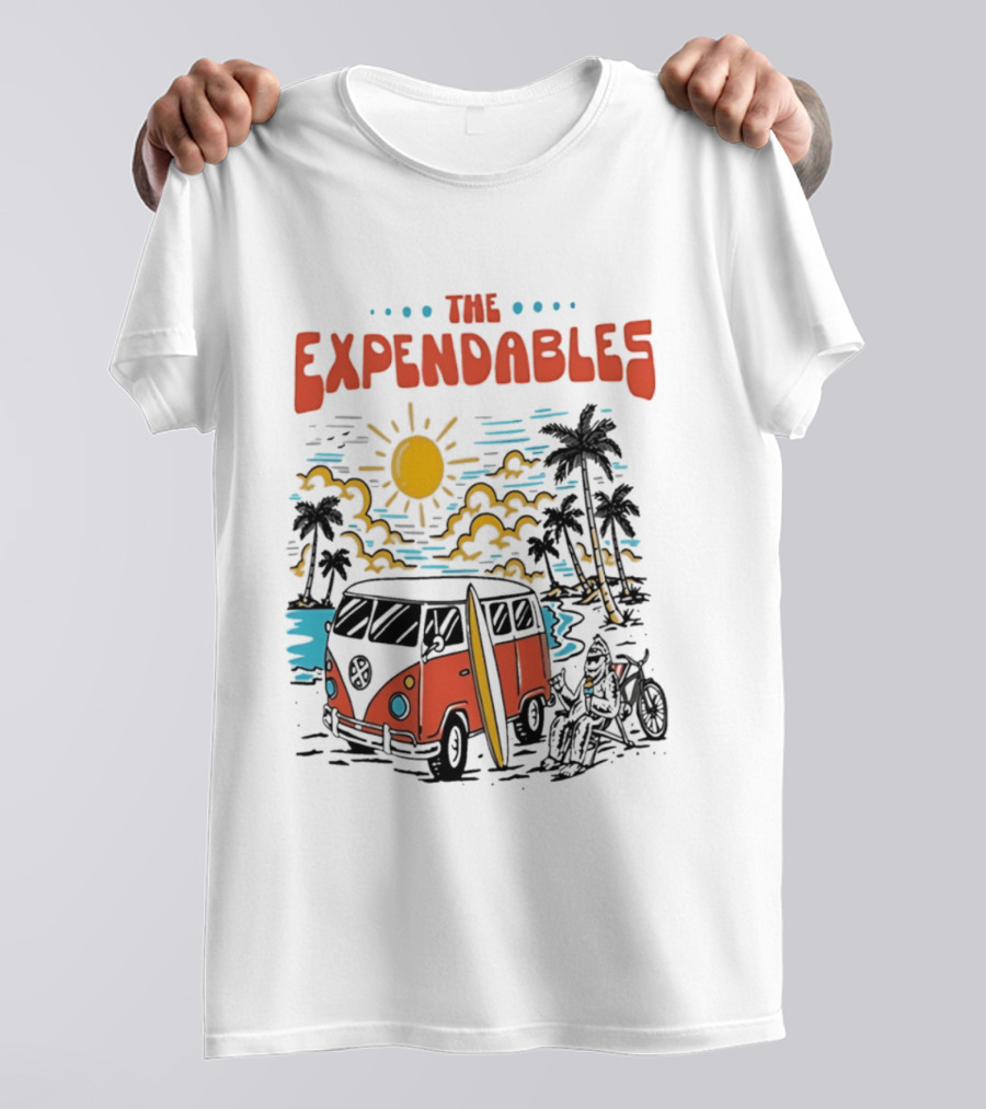 The Expendables Santa Cruz Surf Van Beach Sunset Scene 2026 T-Shirt