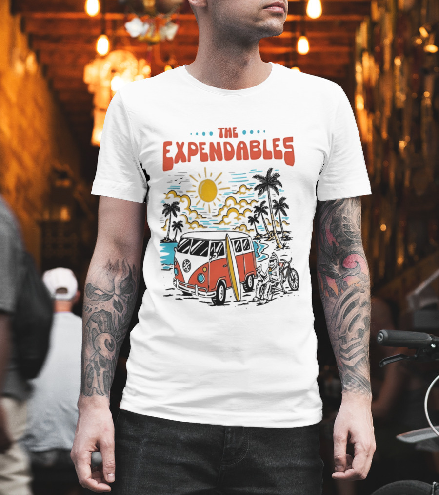 The Expendables Santa Cruz Surf Van Beach Sunset Scene 2026 T-Shirt