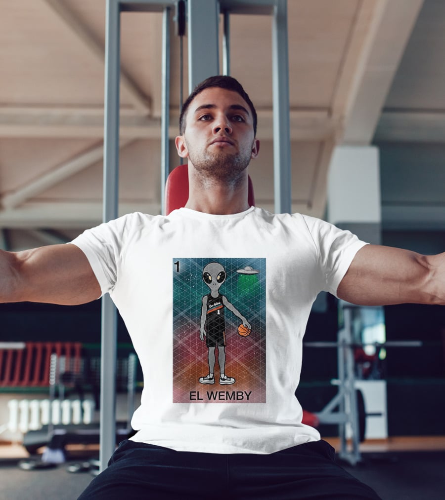 El Wemby San Antonio Spurs Alien UFO Basketball Victor Wembanyama 2026 T-Shirt