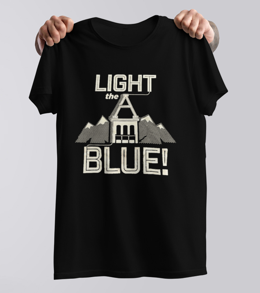 Light The A Blue Utah State University T-Shirt