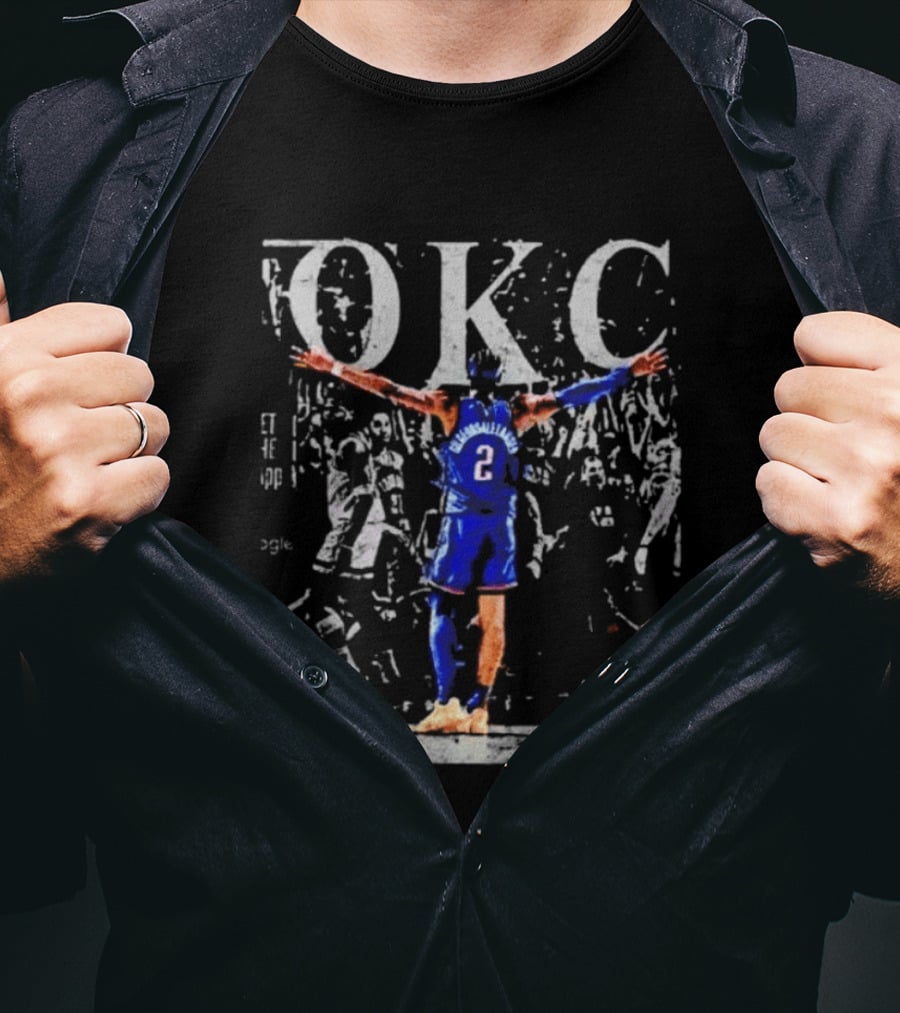 OKC Victory Pose Thunder Number 2 T-Shirt