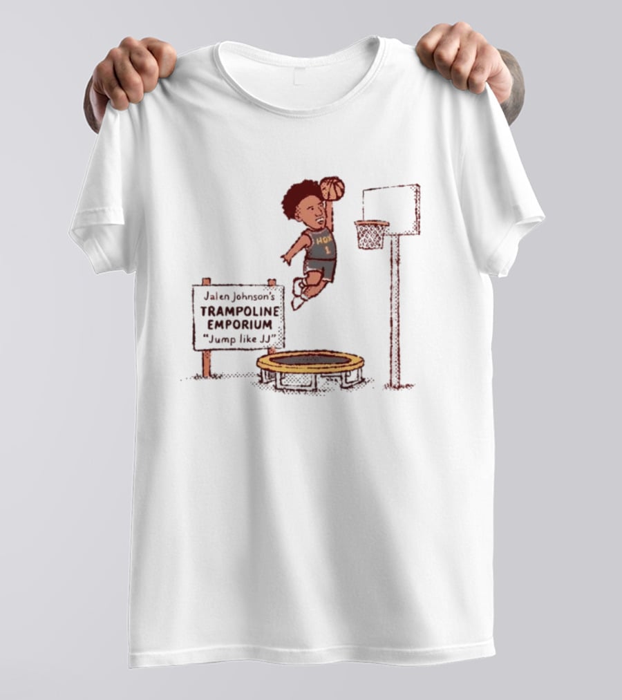 Jalen Johnson Trampoline Emporium Jump Like JJ Basketball Dunking HO1 T-Shirt