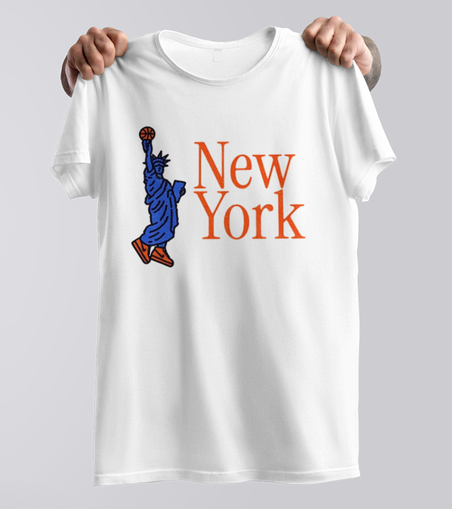 New York Knicks Basketball Statue Of Liberty NBA 2026 T-Shirt