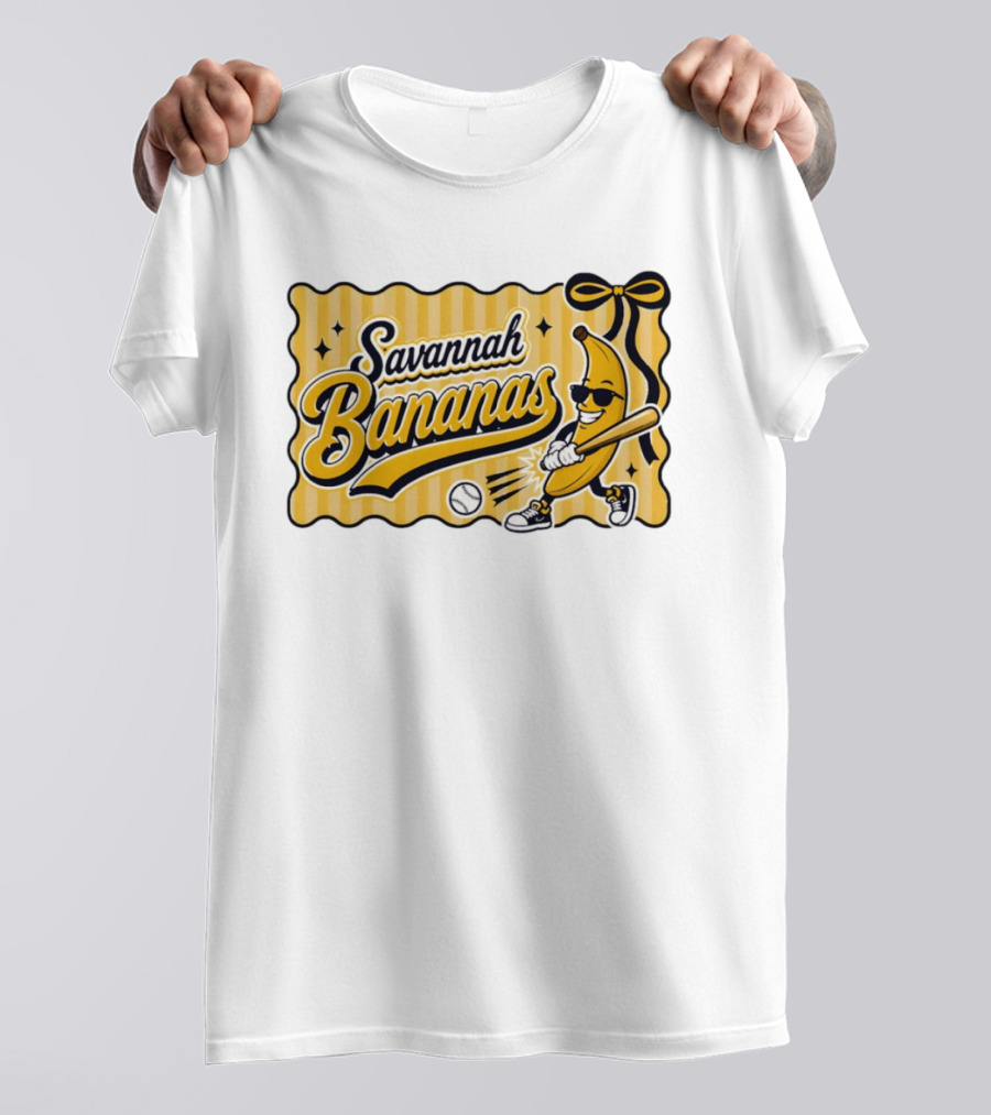 Savannah Bananas Baseball Team Cartoon Character Batting Savannah Georgia 2026 T-Shirt