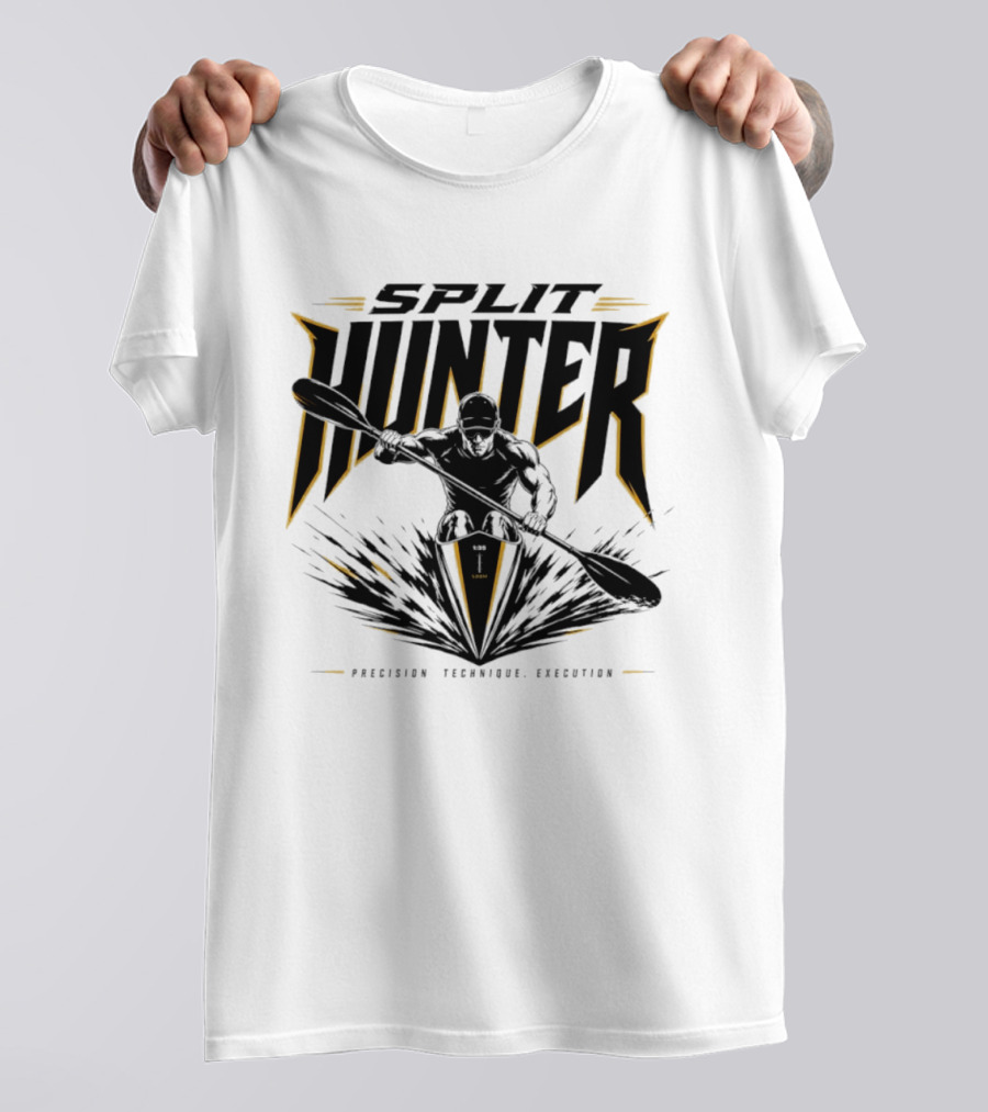 Split Hunter Kayaker Precision Technique Execution T-Shirt