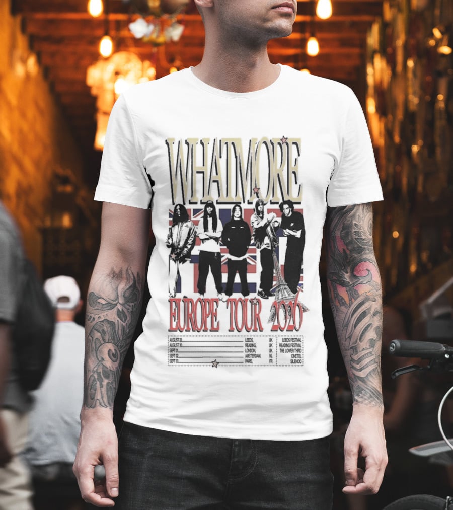 Whatmore Europe Tour 2026 Band Union Jack T-Shirt