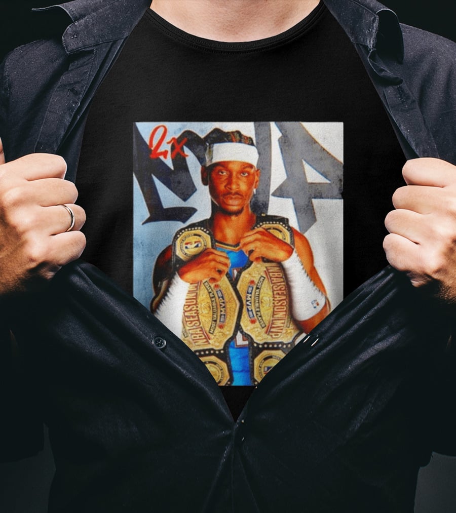 Shai Gilgeous Alexander 2X NBA MVP Champion Image T-Shirt