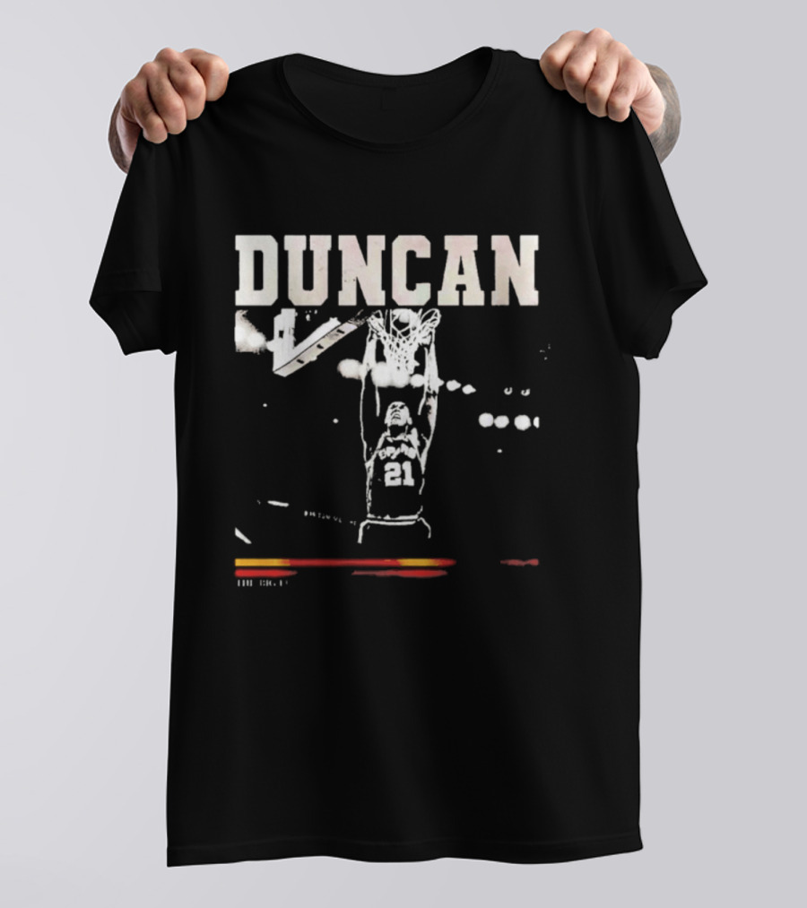 Tim Duncan Dunk Spurs Big Fundamental 21 T-Shirt