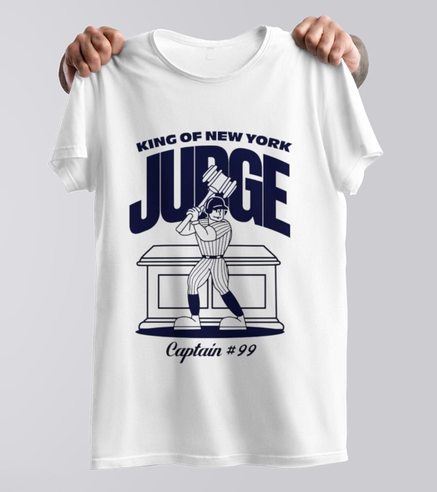King Of New York Judge Captain #99 Toddler Yankees Superstar Cartoon T-Shirt