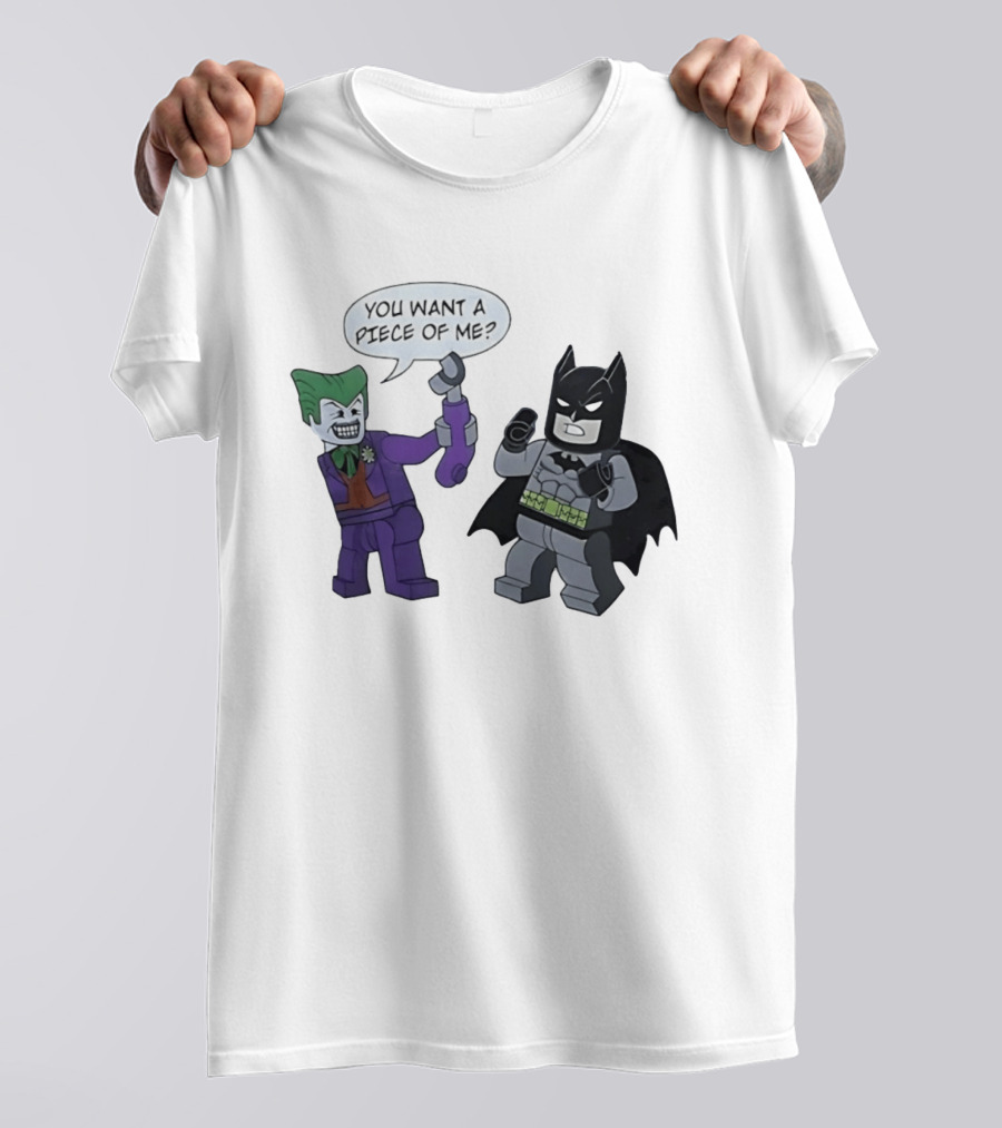 Lego Batman Vs Joker You Want A Piece Of Me Confrontation T-Shirt
