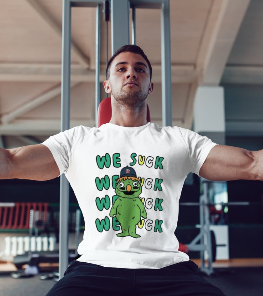 Boston Red Sox We Suck Mascot Fan Humor T-Shirt