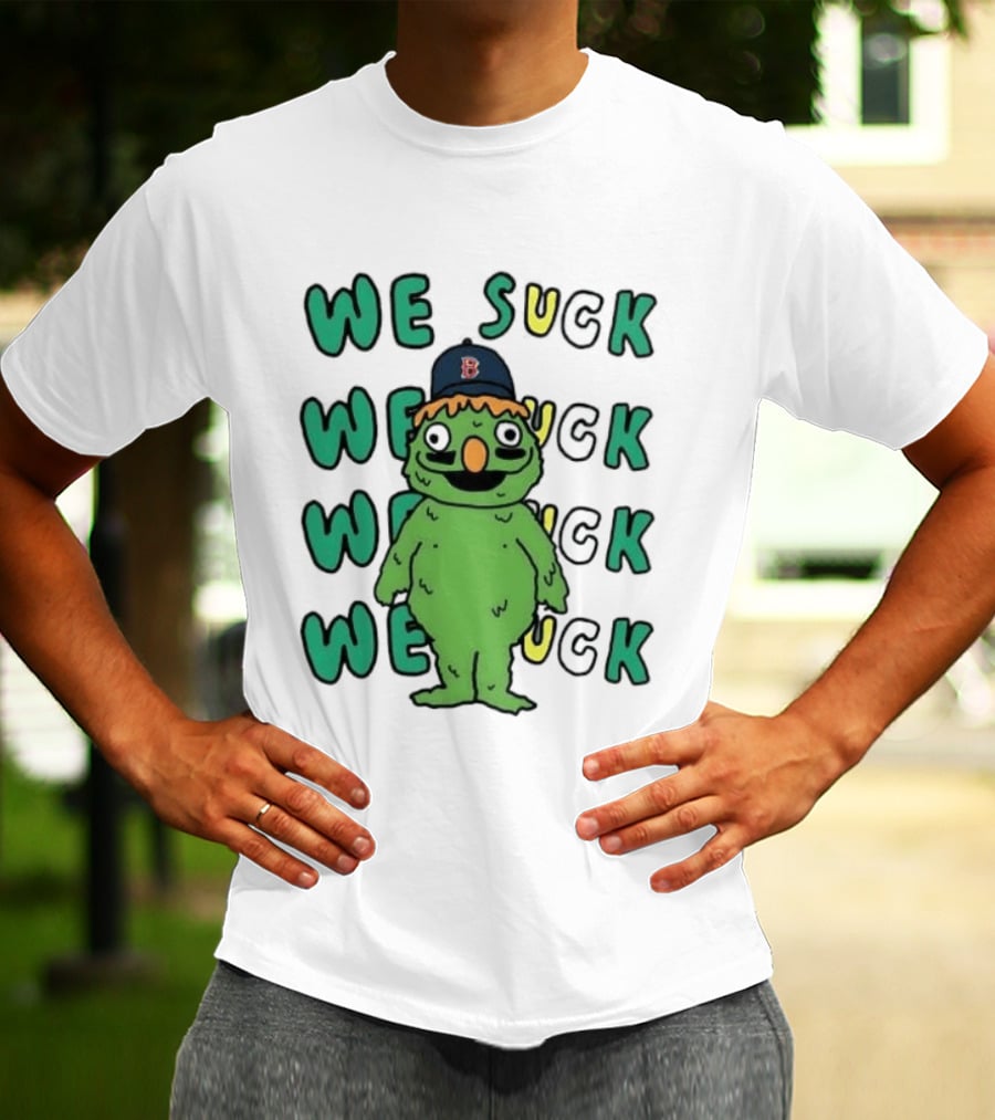 Boston Red Sox We Suck Mascot Fan Humor T-Shirt
