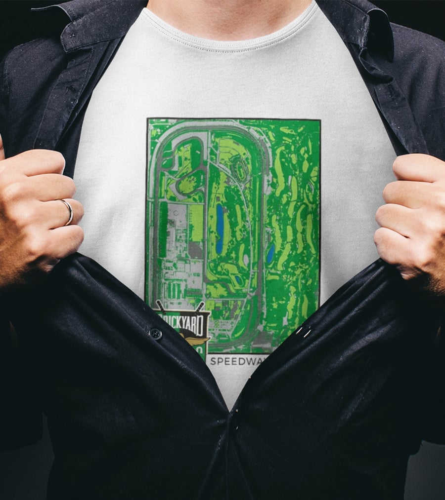 Brickyard Crossing Speedway Indiana Map Instant T-Shirt