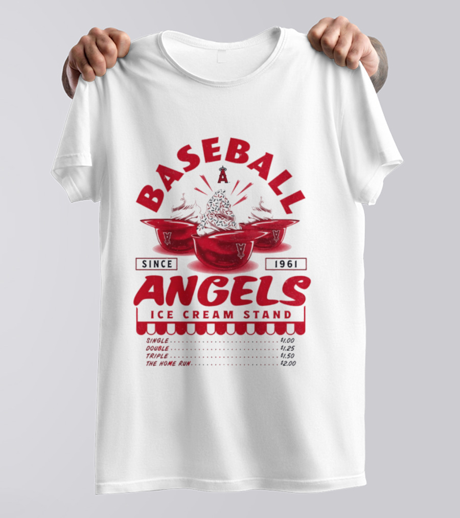 Baseball Angels Ice Cream Stand Since 1961 T-Shirt