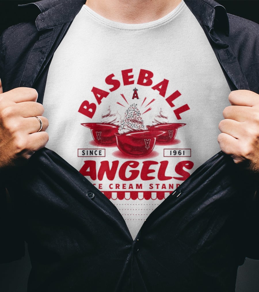 Baseball Angels Ice Cream Stand Since 1961 T-Shirt