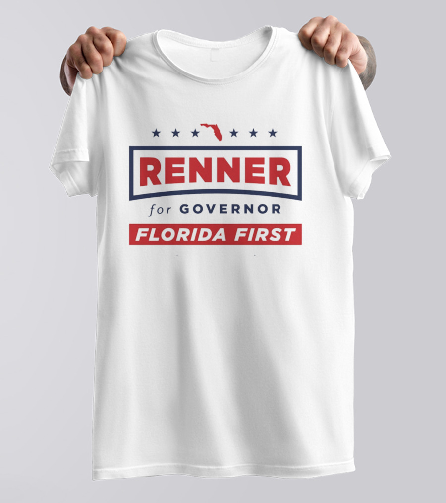 Paul Renner Governor 2026 Campaign Florida First Stars Map T-Shirt
