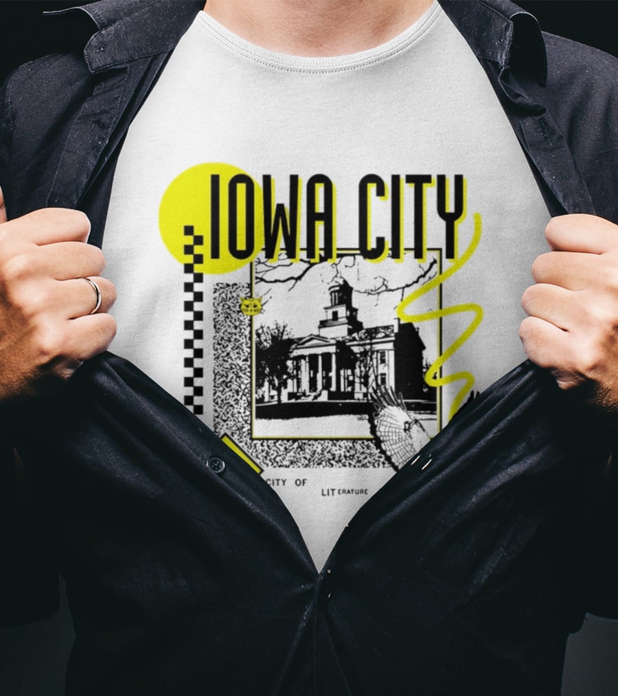 Iowa City University Old Capitol Literary Heritage Bird And Book T-Shirt