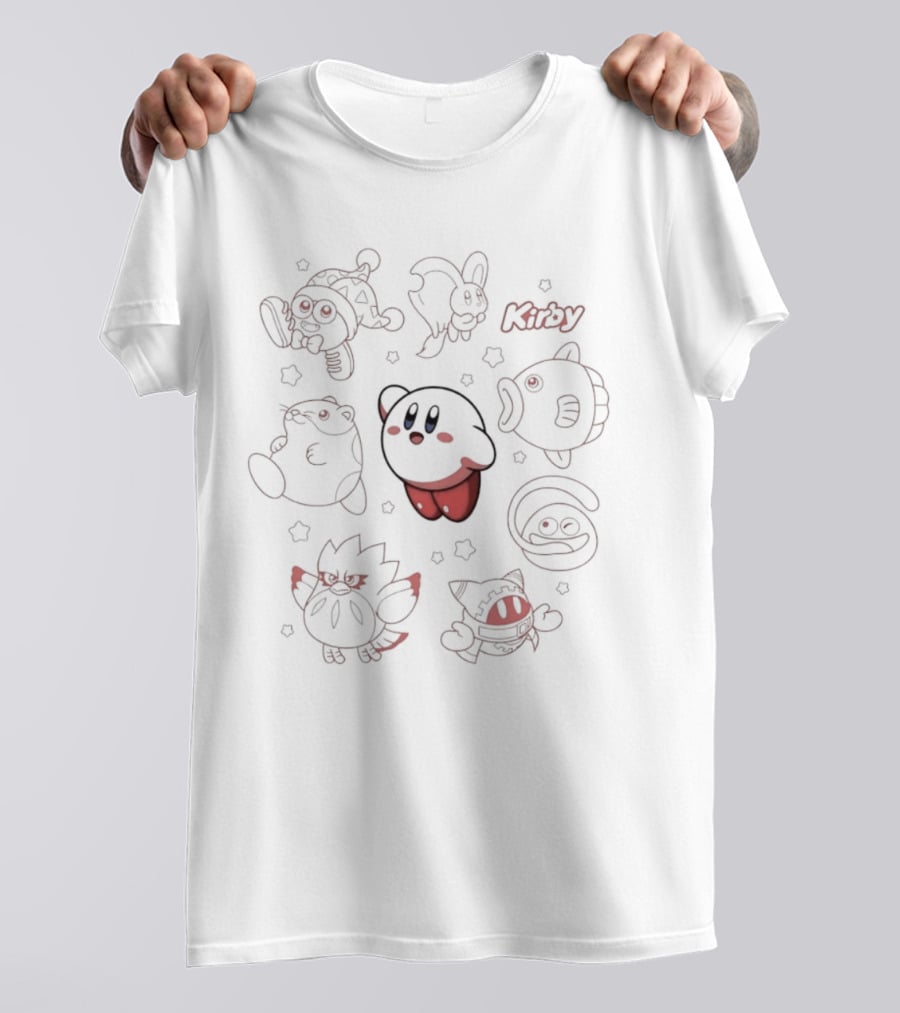 Kirby Elfilin Kine Gooey Magolor Coo Rick Marx Characters Compilation T-Shirt
