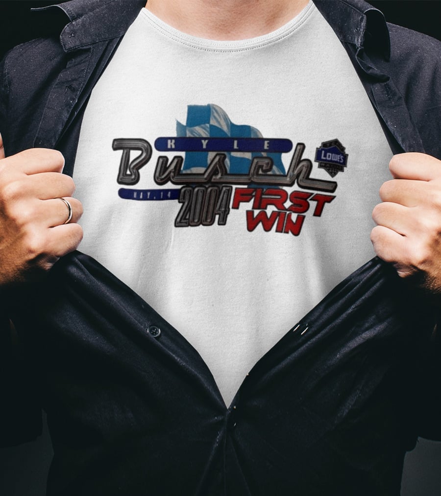 Kyle Busch 2004 Lowe's Racing Celebration First Win T-Shirt