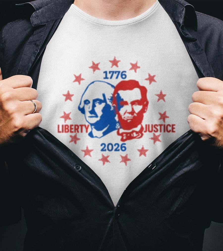 Spirit Jersey Liberty Justice 1776 2026 America 250 Ringer T-Shirt