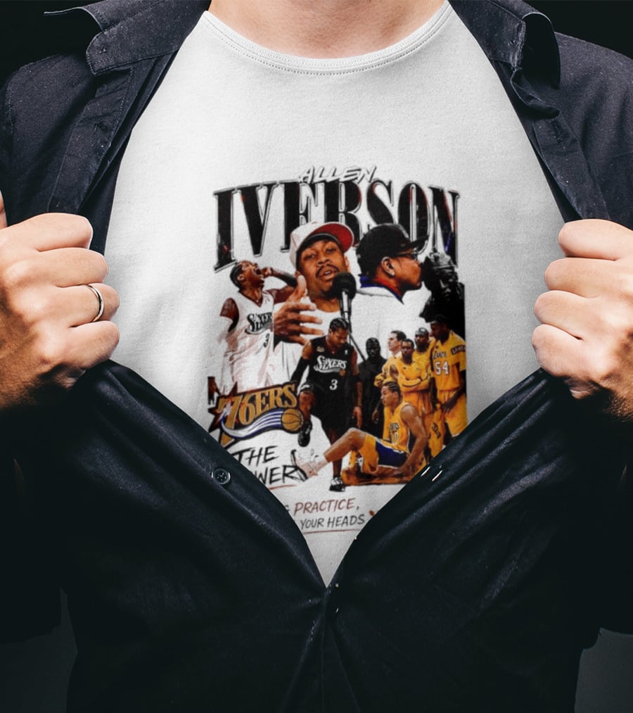 Allen Iverson Philadelphia 76ers The Answer We Talking Practice Still Went Over All Your Heads T-Shirt