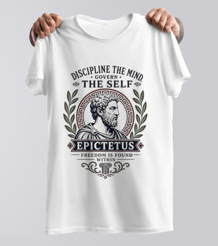 Discipline The Mind Govern The Self Epictetus Freedom Is Found Within T-Shirt