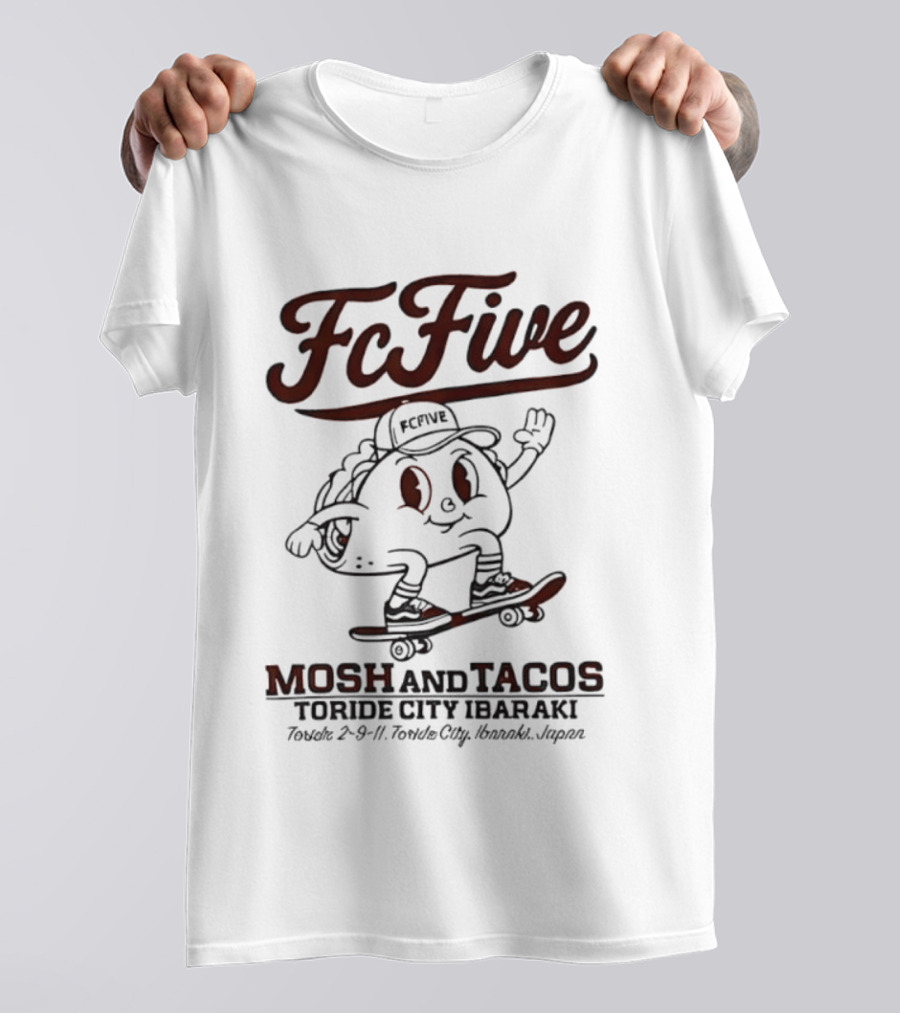 Fc Five Mosh And Tacos Toride City Ibaraki Skating Taco T-Shirt