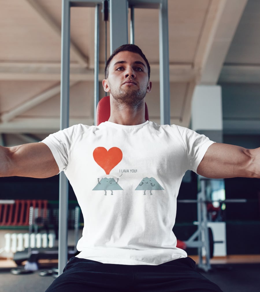 I Lava You Heart Volcanoes Phil Miller T-Shirt