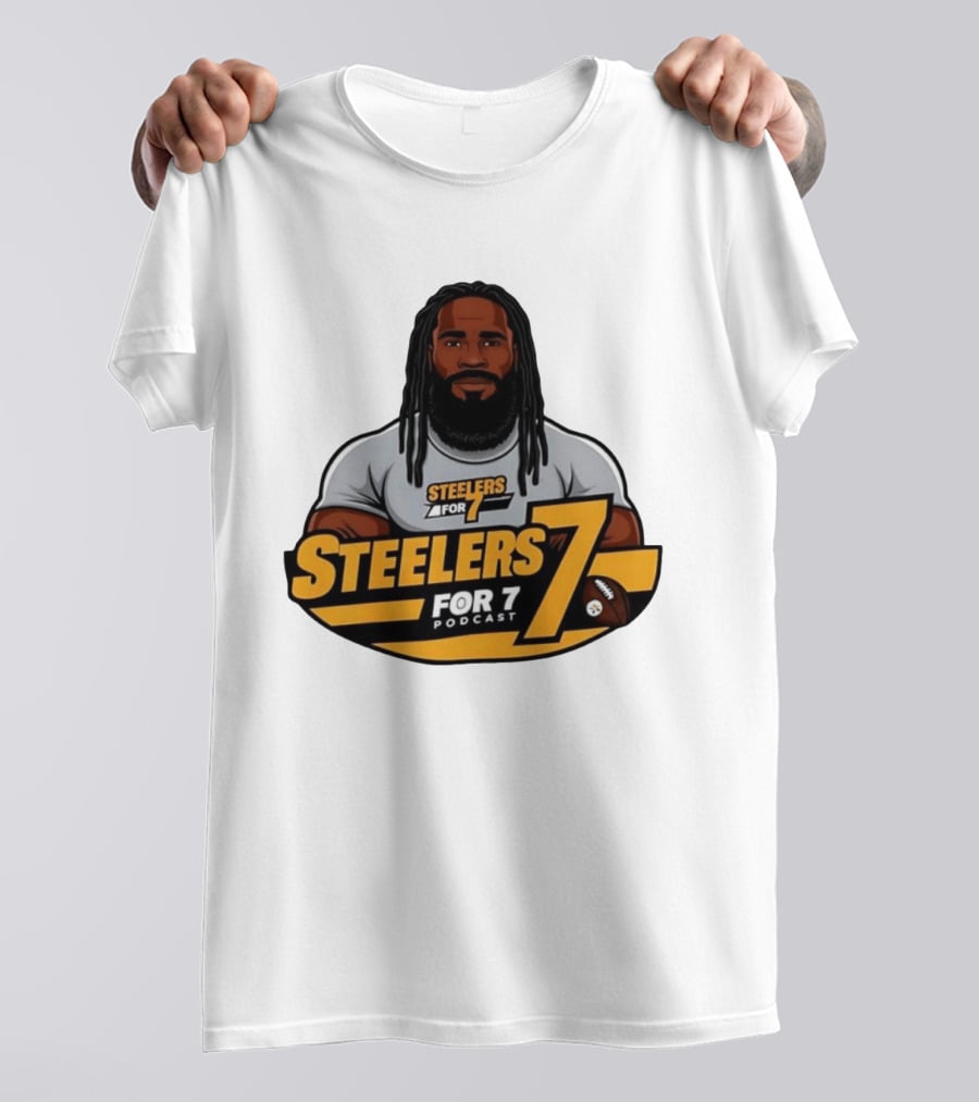 Steelers For 7 Podcast James Harrison Pittsburgh Steelers 7 T-Shirt