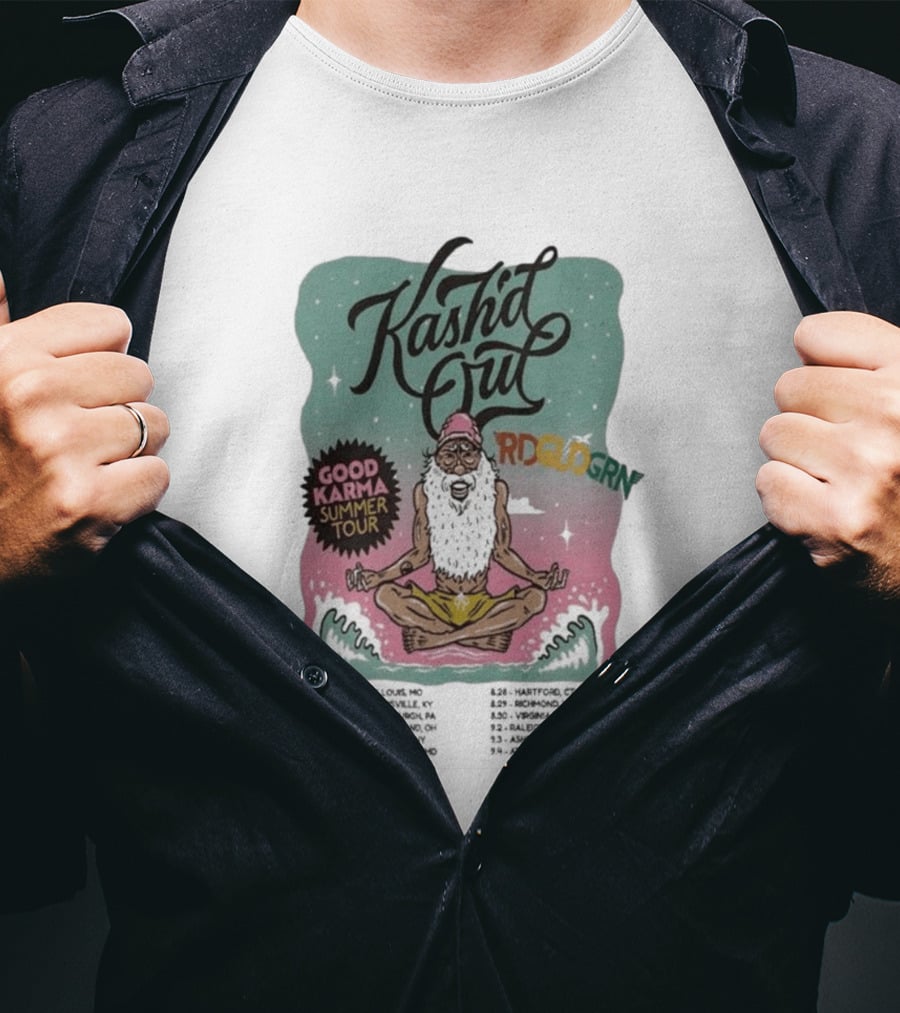 Kash'd Out 2026 Good Karma Summer Tour Vintage Meditation T-Shirt