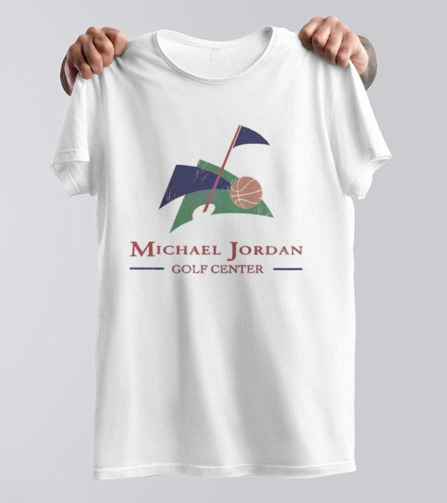 Michael Jordan Golf Center Iconic Flag And Basketball T-Shirt