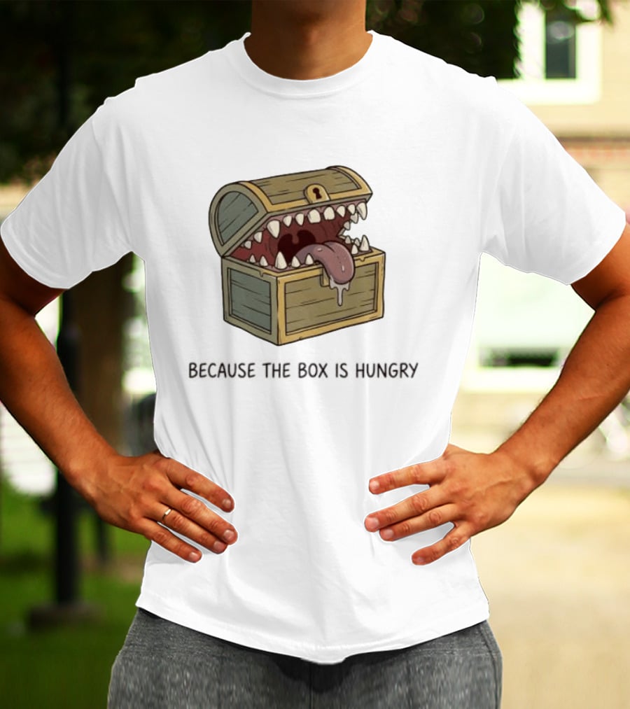 Mimic Chest Monster Because The Box Is Hungry Dungeons And Dragons Fantasy Gaming Creature T-Shirt