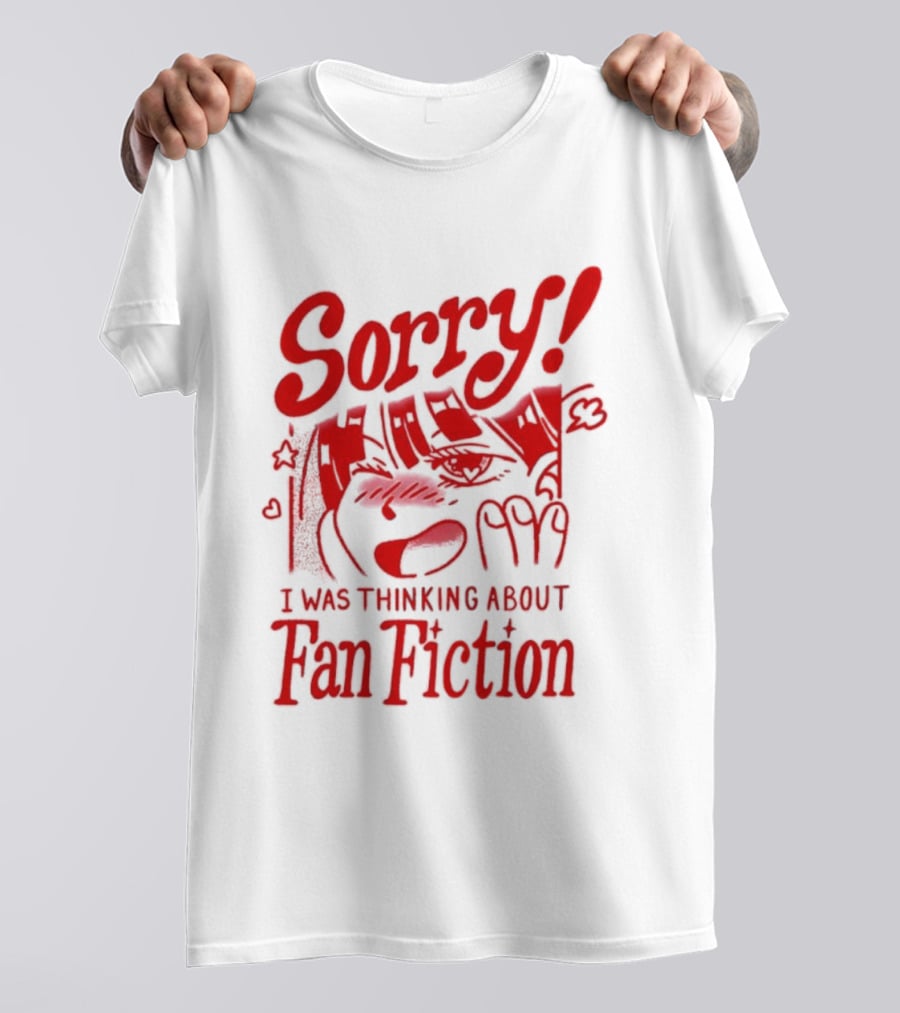 Sorry I Was Thinking About Fan Fiction Reader Story Book T-Shirt