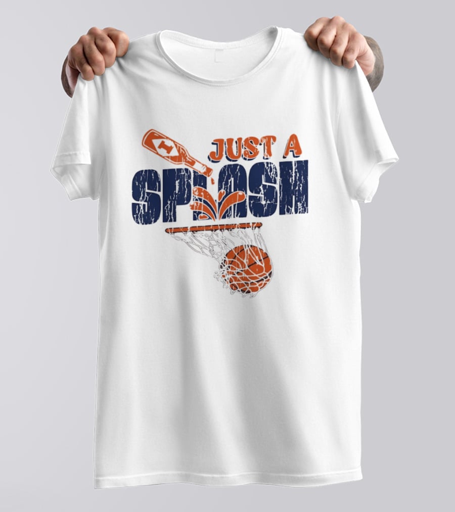University Of Illinois Illini NCAA Basketball Just A Splash Net And Ball Motif T-Shirt