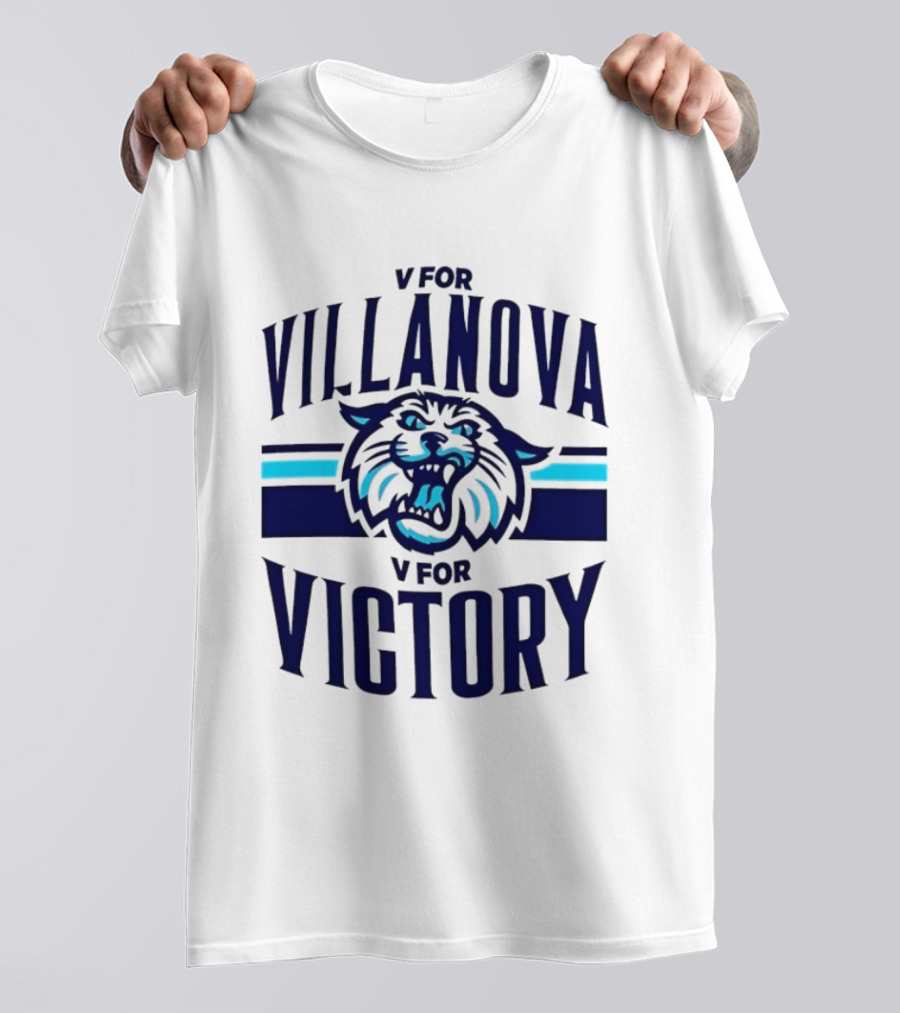 V For Villanova V For Victory Wildcats T-Shirt