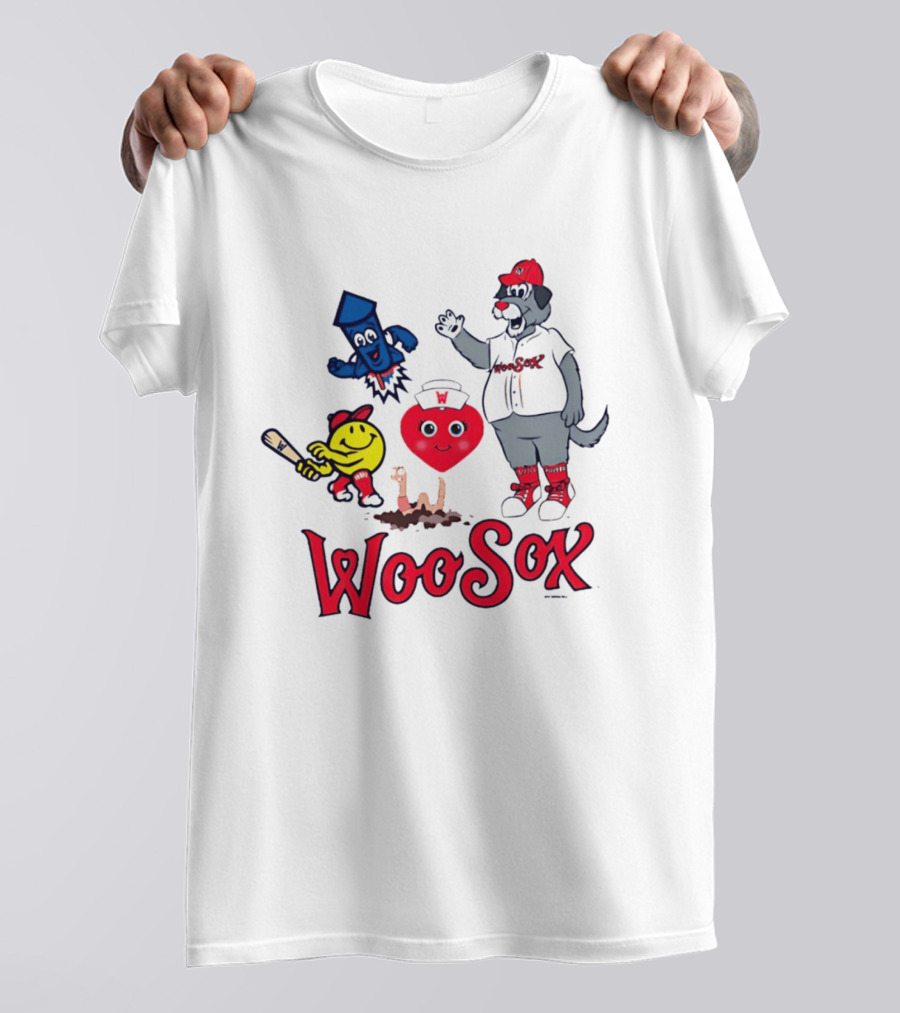WooSox Baseball Team Central Masscots Characters T-Shirt