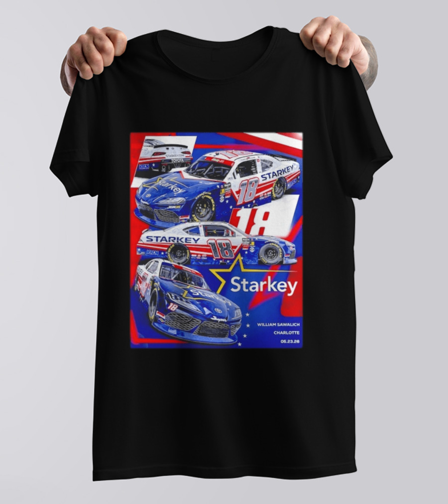 Starkey 18 William Sawalich Joe Gibbs Racing Charlotte Motor Speedway 05.23.26 T-Shirt