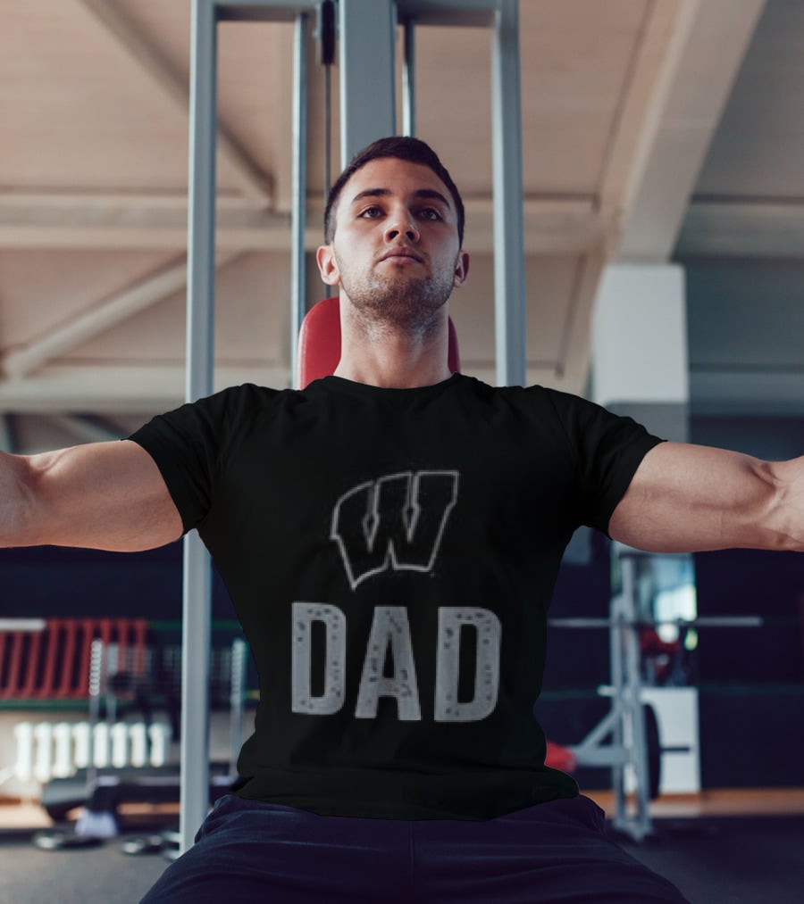 Wisconsin Badgers Dad Father's Day 2026 Two Sided T-Shirt