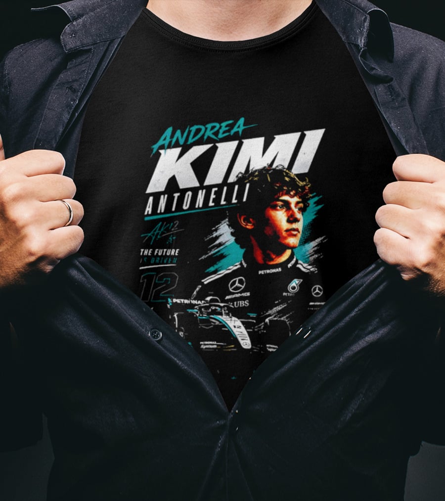 Andrea Kimi Antonelli Racing Future Driven F1 Mercedes AMG 12 T-Shirt