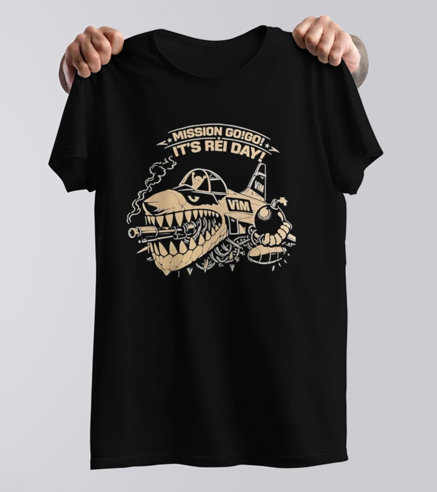 Mission Go Go It's Rei Day VMI Airplane T-Shirt