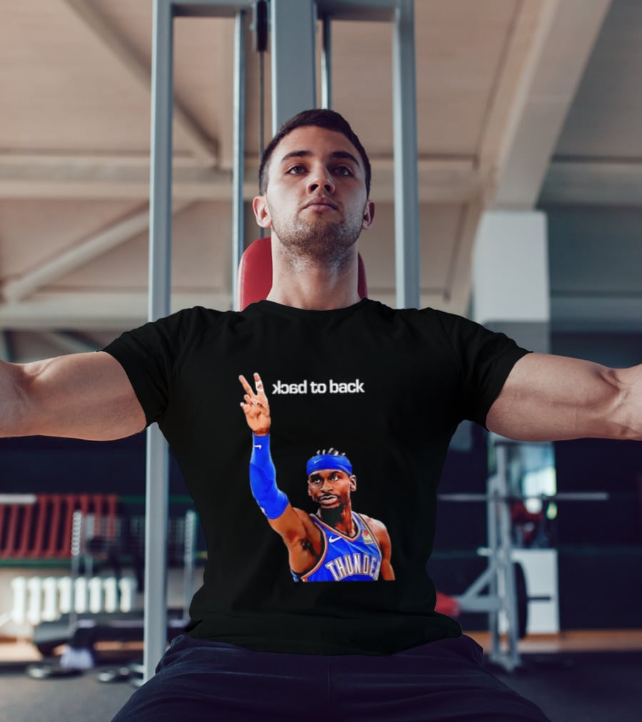 Shai Gilgeous Alexander Back To Back 2025 26 Kia NBA MVP Thunder T-Shirt