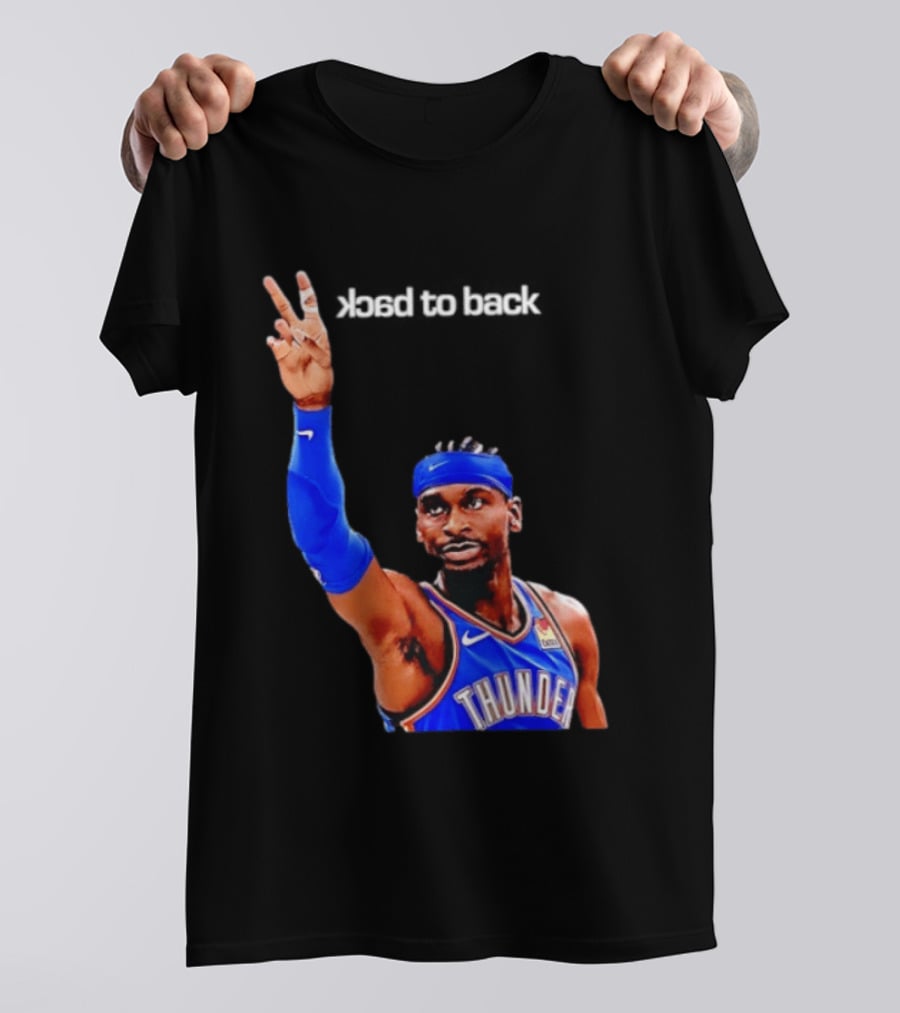 Shai Gilgeous Alexander Back To Back 2025 26 Kia NBA MVP Thunder T-Shirt