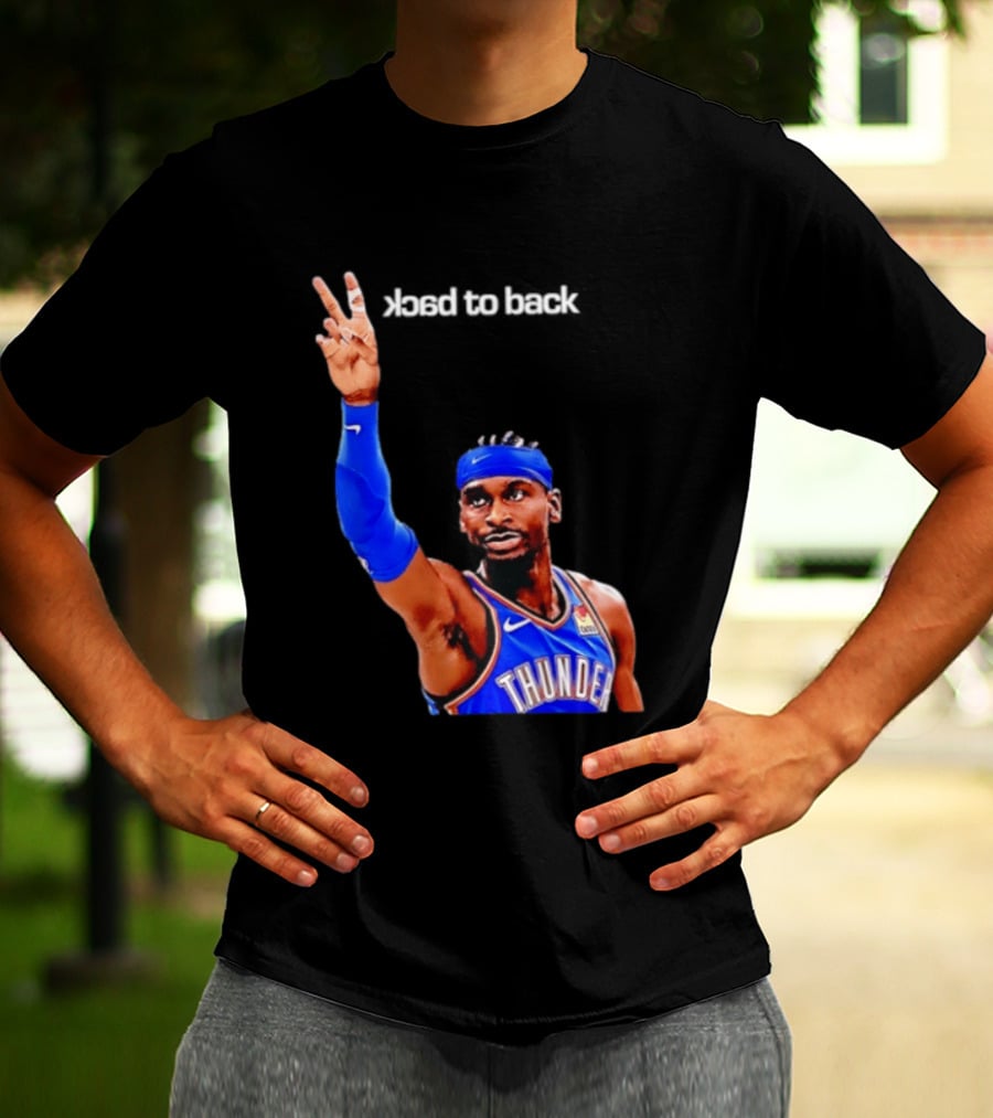 Shai Gilgeous Alexander Back To Back 2025 26 Kia NBA MVP Thunder T-Shirt