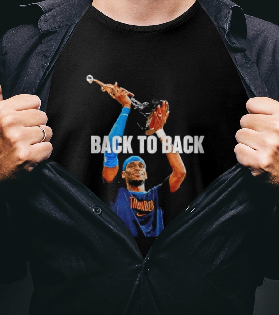 Shai Gilgeous Alexander OKC Thunder Basketball Back To Back T-Shirt